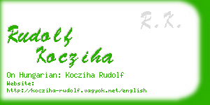 rudolf kocziha business card